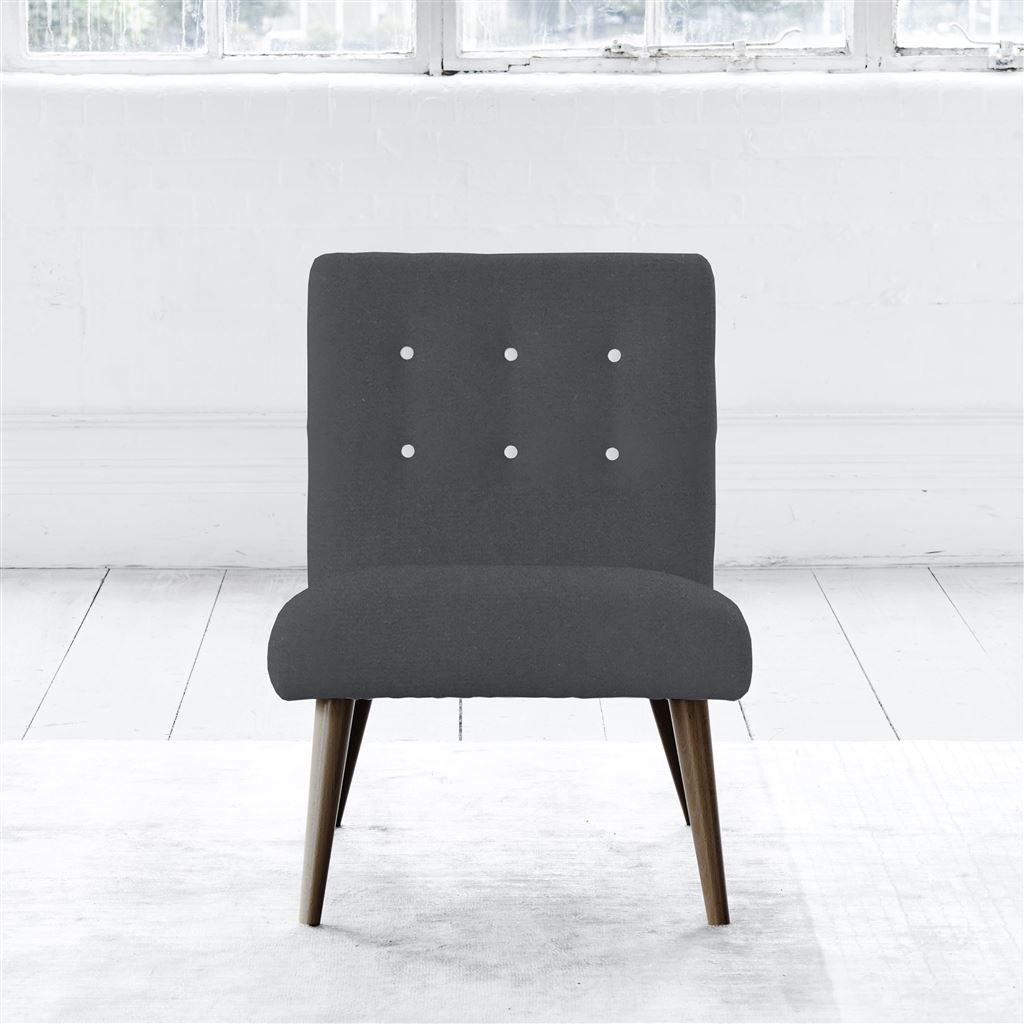 Eva Chair - White Buttons - Walnut Leg - Cassia Granite