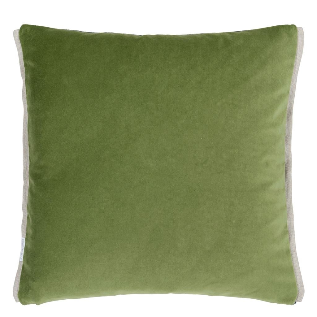 Varese Prussian & Grass Cushion - Reverse