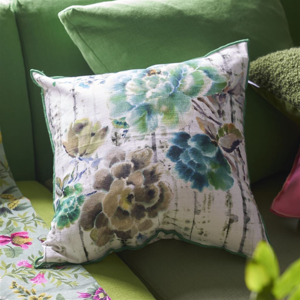 Coussin Kyoto Flower Jade