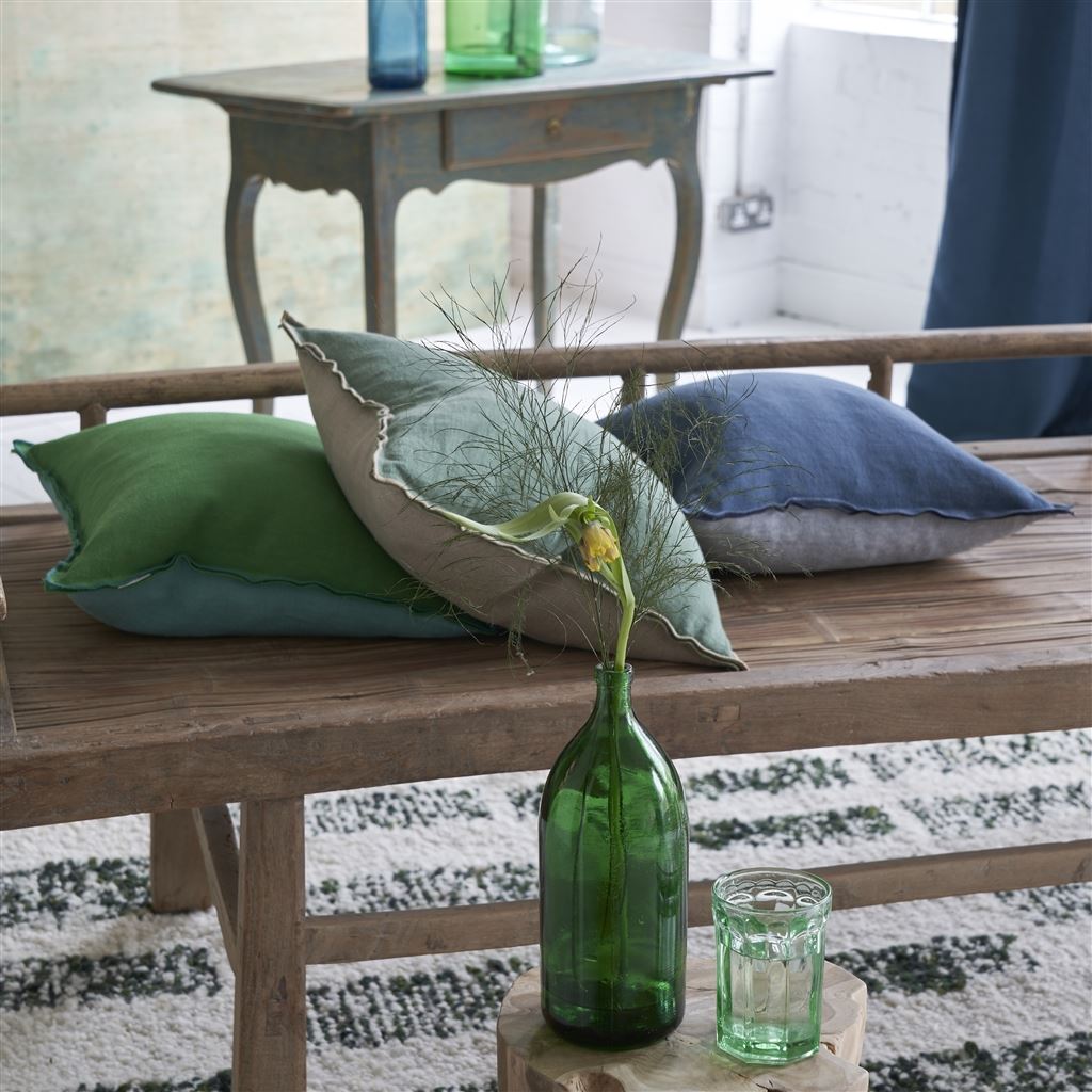 Brera Lino Emerald & Capri Декоративная Подушка