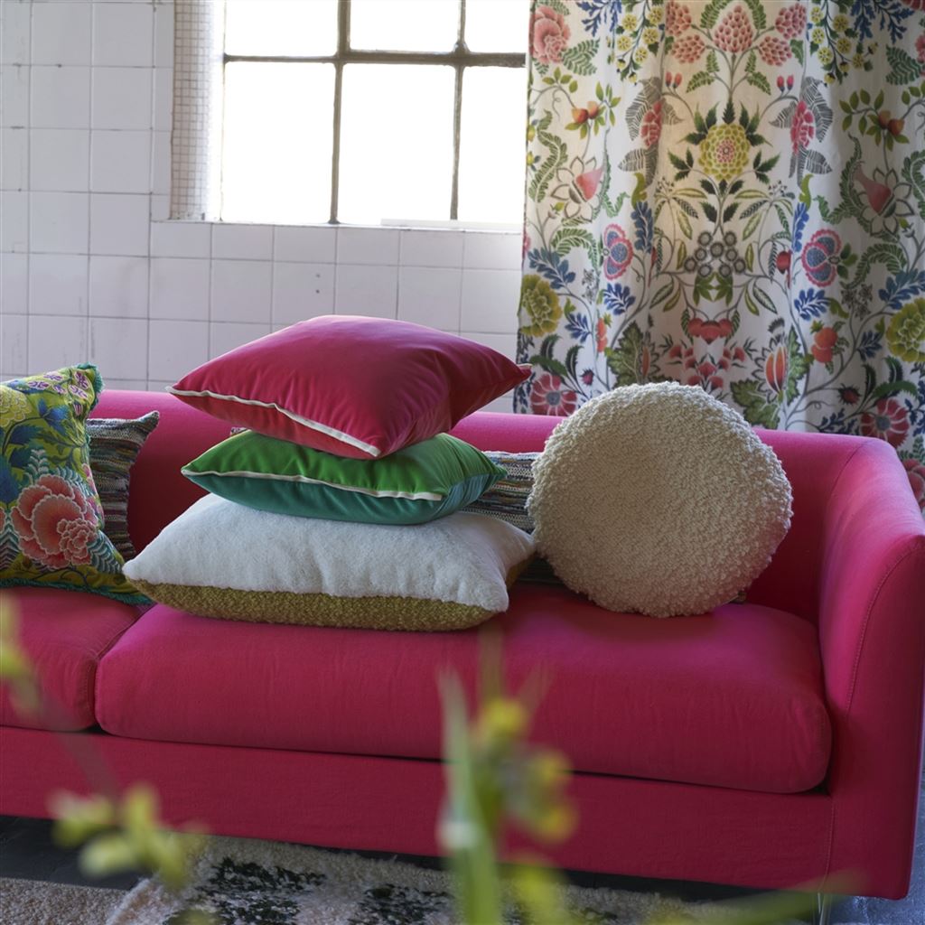 Varese Scarlet & Bright Fuchsia Decorative Pillow 