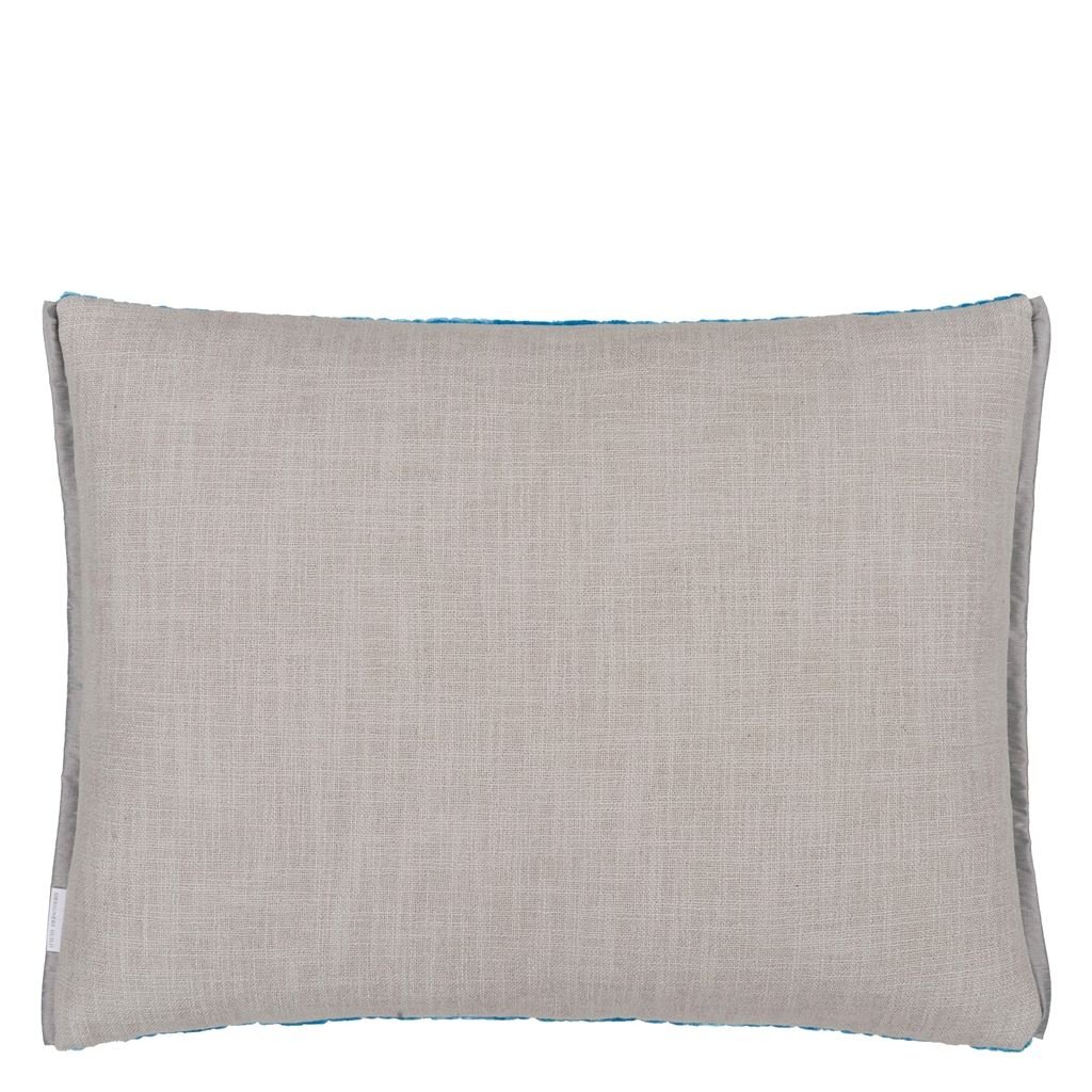 Cartouche Azure Cushion - Reverse