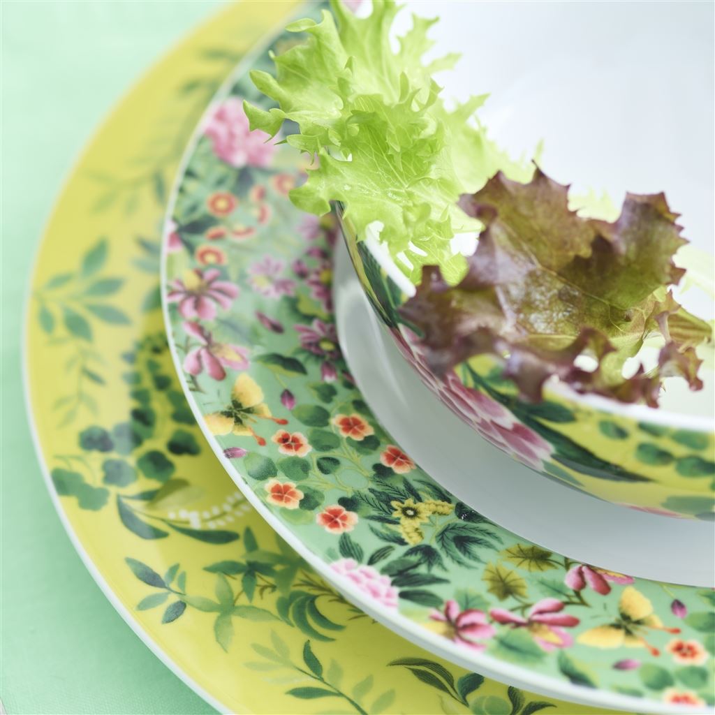 Ikebana Damask Dinner Plates