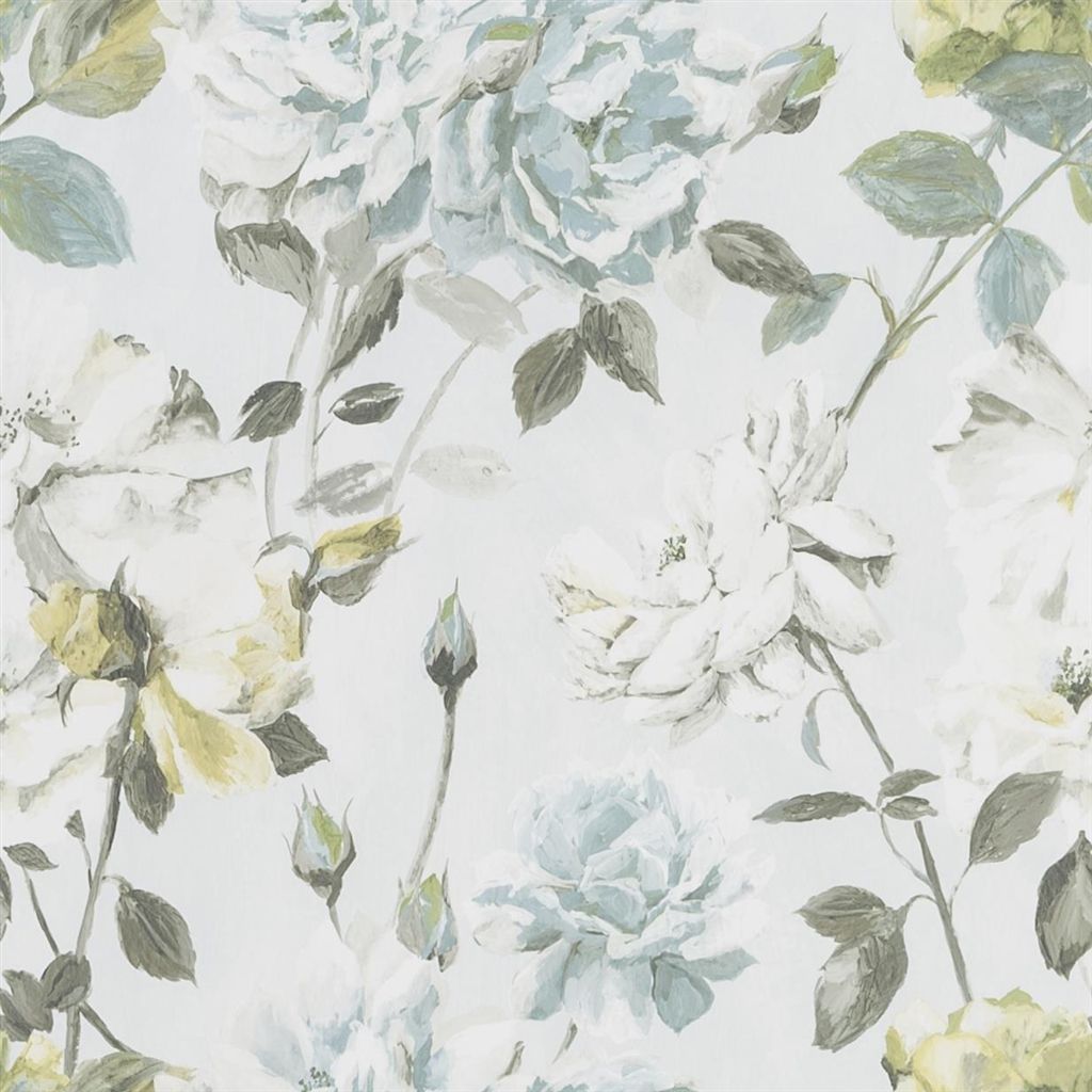 couture rose - duck egg wallpaper