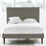 Square Bed - Superking - Walnut Leg - Rothesay Pumice