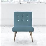 Eva Chair - White Buttons - Beech Leg - Brera Lino Ocean