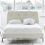 Cosmo Bed - White Buttons - King - Metal Leg - Brera Lino Natural
