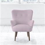 Florence Chair - Self Buttons - Walnut Leg - Brera Lino Pale Rose