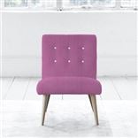 Eva Chair - White Buttons - Beech Leg - Brera Lino Peony