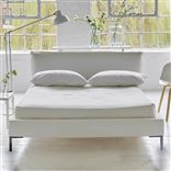 Pillow Low Bed - Double - Brera Lino Alabaster - Metal Leg