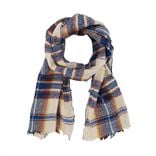 Cobalt Checked Scarf
