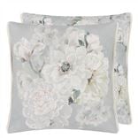 Fleur Blanche Platinum Cotton Decorative Pillow