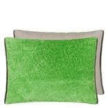 Cartouche Malachite Velvet Decorative Pillow
