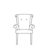 Pleat Chair with Arms
