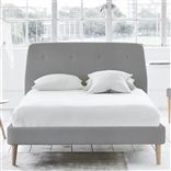 Cosmo Bed - Self Buttons - King - Beech Leg - Cassia Zinc