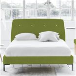 Cosmo Bed - White Buttons - Double - Metal Leg - Cassia Apple