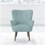Florence Chair - Self Buttons - Walnut Leg - Brera Lino Celadon