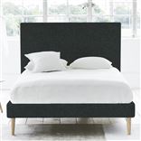Square Bed - Superking - Beech Leg - Cheviot Noir