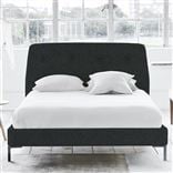 Cosmo Bed - Self Buttons - Superking - Metal Leg - Cheviot Noir