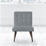 Eva Chair - White Buttons - Walnut Leg - Elrick Zinc