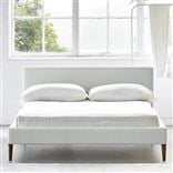Square Low Bed -  Single  -  Walnut Leg  -  Brera Lino Oyster