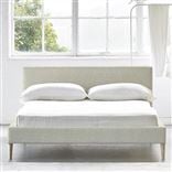 Square Low Bed -  Superking  -  Beech Leg  -  Brera Lino Natural