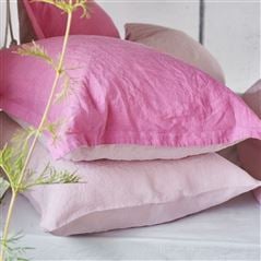 Biella Peony & Pale Rose Pure Linen Bed Linen