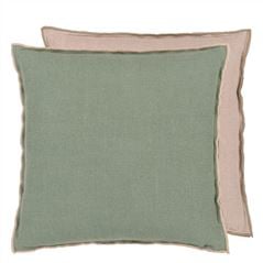 Brera Lino Thyme & Pebble Plain Cushion