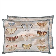 Butterfly Studies Parchment Decorative Pillow