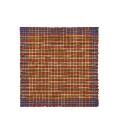 Rust & Cobalt Checked Scarf