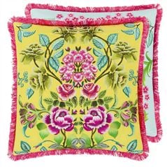 Eleonora Embroidered Alchemilla Cotton Cushion