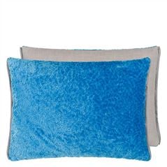 Cartouche Azure Velvet Cushion