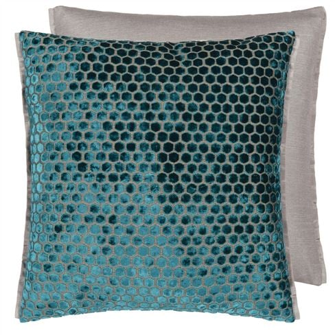 Jabot Kingfisher Velvet Decorative Pillow