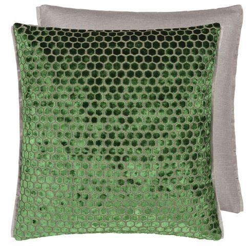Jabot Emerald Velvet Decorative Pillow