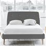Cosmo Bed - White Buttons - Single - Beech Leg - Rothesay Zinc