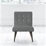 Eva Chair - White Buttonss - Walnut Leg - Zaragoza Zinc