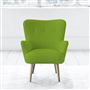 Florence Chair - Self Buttons - Beech Leg - Brera Lino Leaf