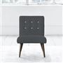 Eva Chair - White Buttons - Walnut Leg - Cassia Granite