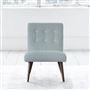 Eva Chair - White Buttons - Walnut Leg - Brera Lino Duck Egg