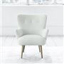 Florence Chair - White Buttons - Beech Leg - Brera Lino Oyster
