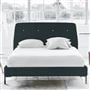 Cosmo Single Bed - White Buttons - Metal Legs - Cassia Mist