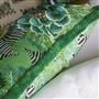 Rose De Damas Embroidered Jade Decorative Pillow 