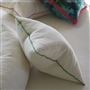 Brera Lino Alabaster & Emerald Linen Cushion