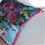 Bouquet De Roses Turquoise Decorative Pillow