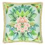 Celastrina Embroidered Turquoise Cushion - Reverse