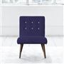 Eva Chair - White Buttons - Walnut Leg - Cassia Dewberry