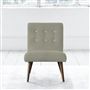 Eva Chair - White Buttons - Walnut Leg - Cheviot Pebble