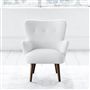 Florence Chair - Self Buttons - Walnut Leg - Brera Lino Alabaster