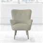 Florence Chair - Self Buttons - Beech Leg - Cassia Dove