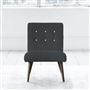 Eva Chair - White Buttons - Walnut Leg - Brera Lino Dusk